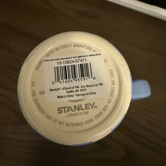 Stanley Blue and Cream Stripe Mug - Picture 4 of 4